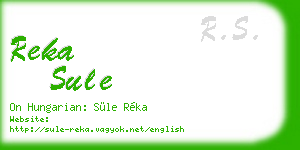 reka sule business card